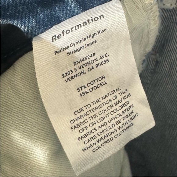 Reformation Cynthia Straight Leg Jeans - Picture 7 of 7
